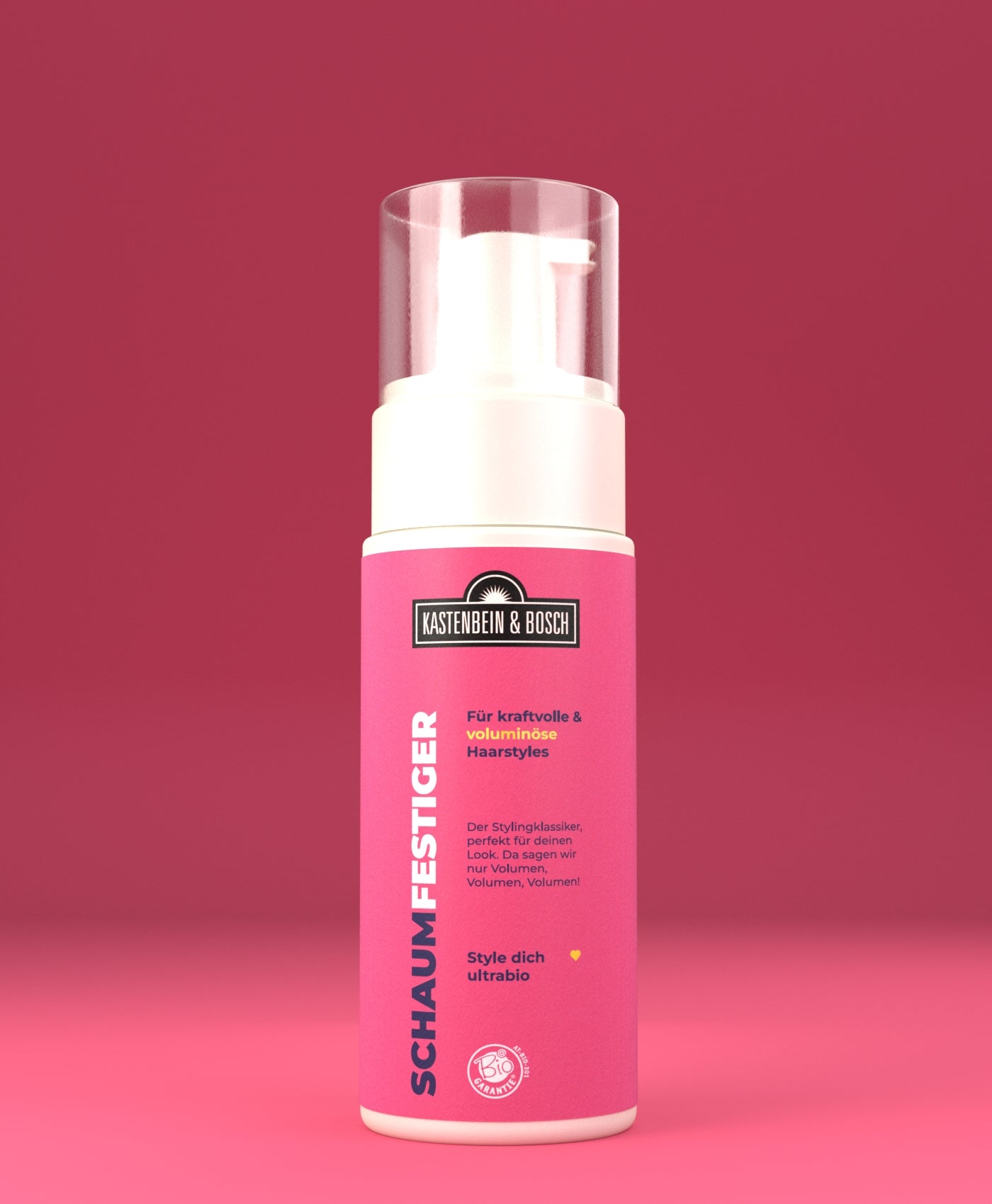 Bio Schaumfestiger für kraftvolles, voluminöses Styling.