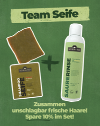 Team Seife: Shampoo Seife und Saure Rinse als Set